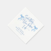 Benutzerdefiniertes Blau vor dem Brautparty Serviette (Ecke)