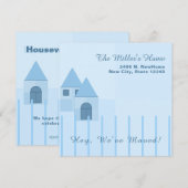 Benutzerdefiniertes blauer Zuhause-Party Ankündigung (Vorne/Hinten)