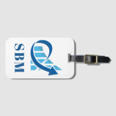 Benutzerdefiniertes blaues Finanzmonogramm Gepäckanhänger (Vorderseite (Horizontal))