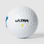Benutzerdefiniertes blaues Finanzmonogramm Golfball (Logo)