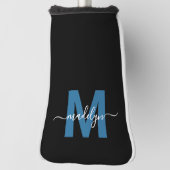 Benutzerdefiniertes blaues Monogramm Golf Headcover (Rotieren 90)