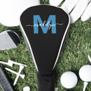 Benutzerdefiniertes blaues Monogramm Golf Headcover