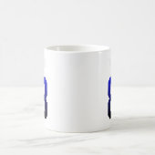 Benutzerdefiniertes Blaues Nummer 88 Personalisier Kaffeetasse (Mittel)