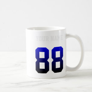 Benutzerdefiniertes Blaues Nummer 88 Personalisier Kaffeetasse