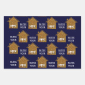 Benutzerdefiniertes BLESS IHRES ZUHAUSE-Real-Anwes Geschenkpapier Set (Vorderseite 3)