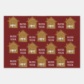 Benutzerdefiniertes BLESS IHRES ZUHAUSE-Real-Anwes Geschenkpapier Set (Vorderseite 2)