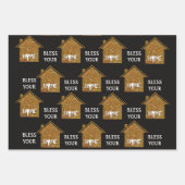 Benutzerdefiniertes BLESS IHRES ZUHAUSE-Real-Anwes Geschenkpapier Set (Vorderseite)