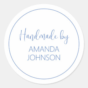 Benutzerdefiniertes Blue Handling von Runder Aufkleber