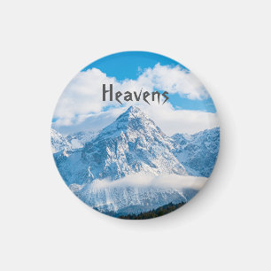 Benutzerdefiniertes Blue Sky-Bild mit Heavens-Text Magnet