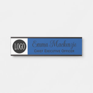 Benutzerdefiniertes Blue Your Logo Door Sign for O Türschild