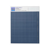 Benutzerdefiniertes Blueprint-Engineering-Graph-Pa Notizblock (Rotiert)