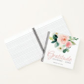 Benutzerdefiniertes Blumendankenblatt mit Jahr und Notizblock (Innenseite)