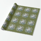 Benutzerdefiniertes Blumendesign Geschenkpapier (Ungerollt)