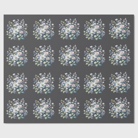 Benutzerdefiniertes Blumendesign Geschenkpapier (Flach)