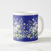 Benutzerdefiniertes Blumendesign Jumbo-Tasse (Vorderseite Rechts)