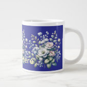 Benutzerdefiniertes Blumendesign Jumbo-Tasse (Rechts)