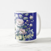 Benutzerdefiniertes Blumendesign Kaffeetasse (VorderseiteRechts)
