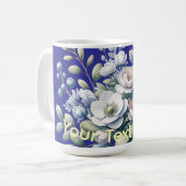 Benutzerdefiniertes Blumendesign Kaffeetasse (Vorderseite Links)