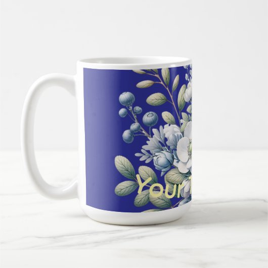 Benutzerdefiniertes Blumendesign Kaffeetasse (Links)