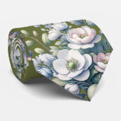 Benutzerdefiniertes Blumendesign  Krawatte (Gerollt)