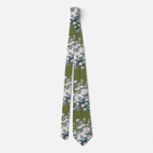 Benutzerdefiniertes Blumendesign  Krawatte (Rückseite)