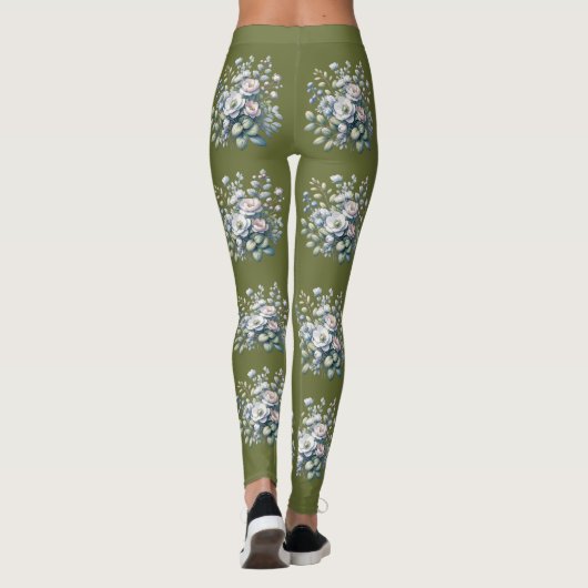 Benutzerdefiniertes Blumendesign Leggings (Rückseite)