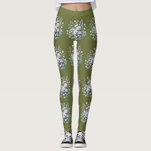 Benutzerdefiniertes Blumendesign Leggings (Vorderseite)