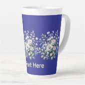 Benutzerdefiniertes Blumendesign  Milchtasse (Rechte Ecke)