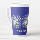 Benutzerdefiniertes Blumendesign  Milchtasse (Linke Ecke)