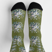 Benutzerdefiniertes Blumendesign Socken (Oben)