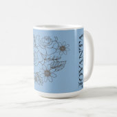 Benutzerdefiniertes Blumendesign weiße Joyanta Kaffeetasse (VorderseiteRechts)