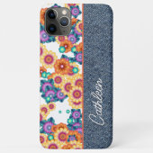 Benutzerdefiniertes Blumenmuster auf Imitate Blue  Case-Mate iPhone Hülle (Rückseite)