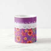 Benutzerdefiniertes Blumenmuster auf Magenta, Imit Kaffeetasse (Mittel)