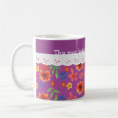 Benutzerdefiniertes Blumenmuster auf Magenta, Imit Kaffeetasse (Links)