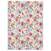 Benutzerdefiniertes Blumenmuster-Clipboard  Klemmbrett (Rückseite)