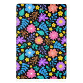 Benutzerdefiniertes Blumenmuster | Modern monogram Mini Klemmbrett (Rückseite)