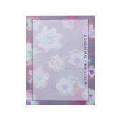 Benutzerdefiniertes Blumenmuster Wasserfarbe Lila  Notizblock (Rotiert)