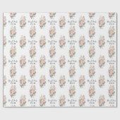 Benutzerdefiniertes Blumenverlobung Party-Geschenk Geschenkpapier (Flach)