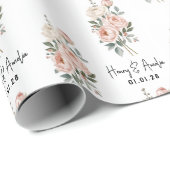 Benutzerdefiniertes Blumenverlobung Party-Geschenk Geschenkpapier (Rolleneckpunkt)