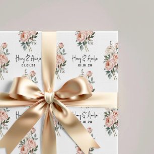 Benutzerdefiniertes Blumenverlobung Party-Geschenk Geschenkpapier