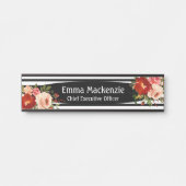 Benutzerdefiniertes Blumenzeichen Rose Bürourkunde Türschild (Vorderseite )