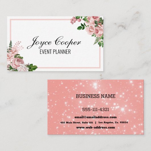 Benutzerdefiniertes Blütenpinsel Visitenkarte (Vorne/Hinten)