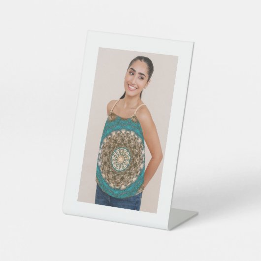 Benutzerdefiniertes Boho-Mandala-Tank-Top-Design f Sockelschild (Vorderseite)