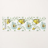 Benutzerdefiniertes Boho Wasserfarben-Schmetterlin Yogamatte (Rückseite (Horizontal))