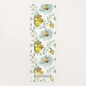 Benutzerdefiniertes Boho Wasserfarben-Schmetterlin Yogamatte (Rückseite)