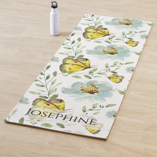 Benutzerdefiniertes Boho Wasserfarben-Schmetterlin Yogamatte (Beispiel)