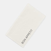 Benutzerdefiniertes Bon Appetit Text Minimalistisc Serviette (Ecke)