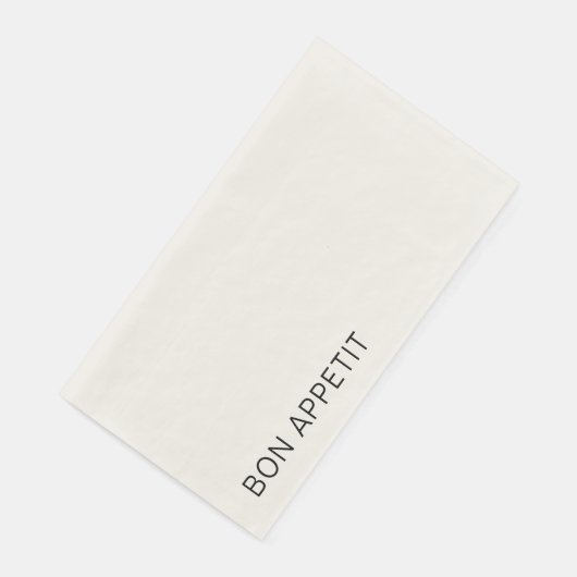 Benutzerdefiniertes Bon Appetit Text Minimalistisc Serviette (Ecke)