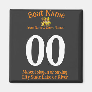Benutzerdefiniertes Boot Jersey Boot Name Ihr Name Magnet