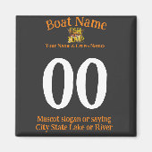 Benutzerdefiniertes Boot Jersey-Boot Name Name Sta Magnet (Vorne)